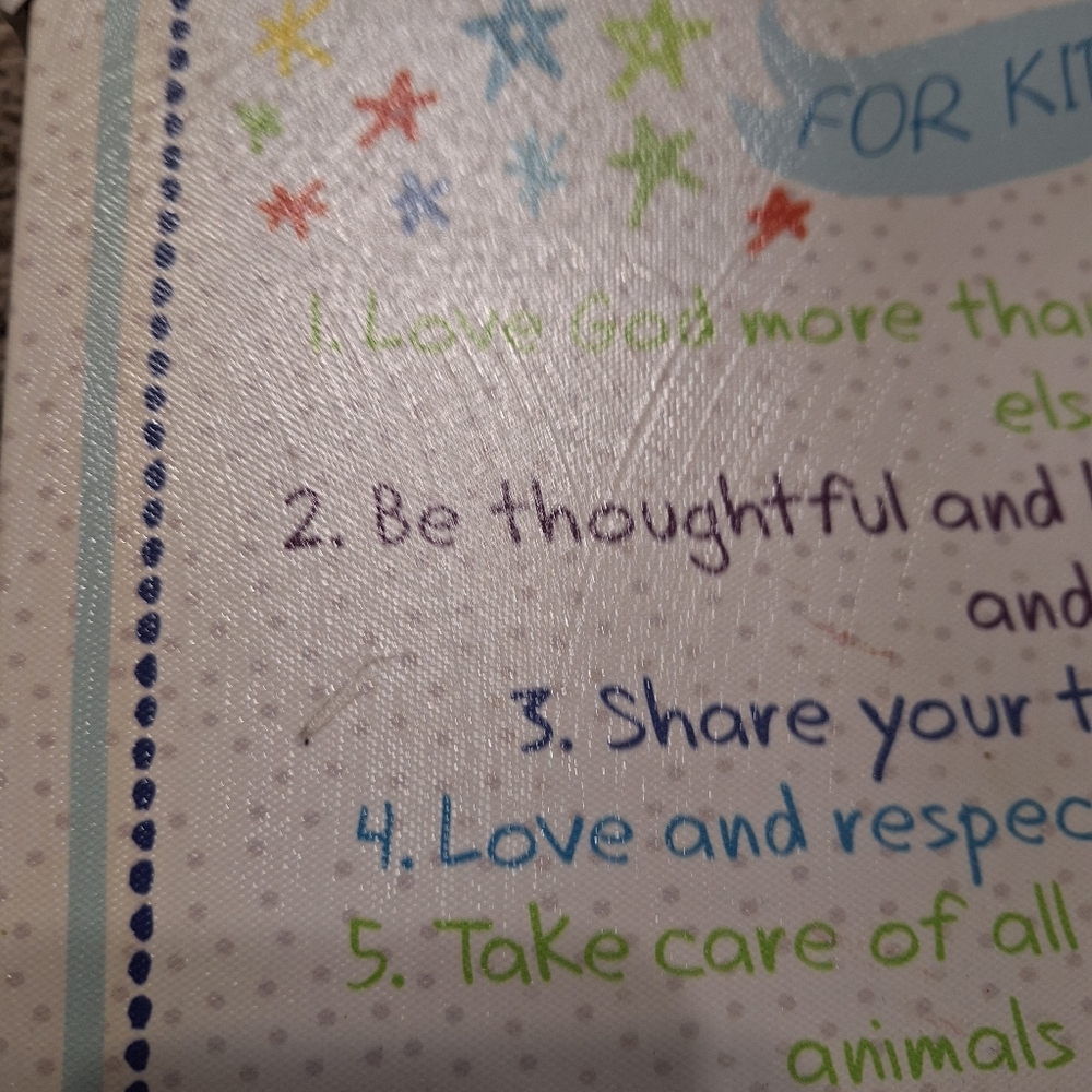 The 10 Commandments for kids Wall Decor - Picture 9 of 10